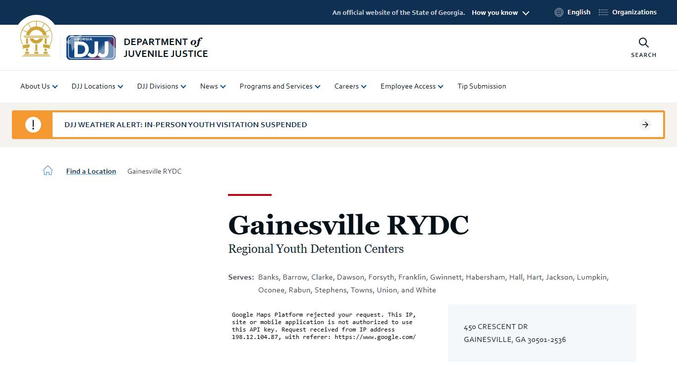 Gainesville RYDC Department of Juvenile Justice